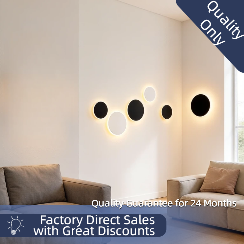 Foyer Lighting Wall Decor - Nordic Minimalist Round LED Wall Light,
