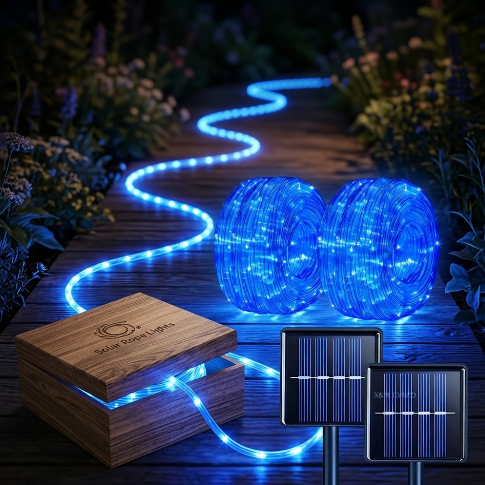 Lighting Christmas Decor - Outdoor Solar LED String Lights, Flexible