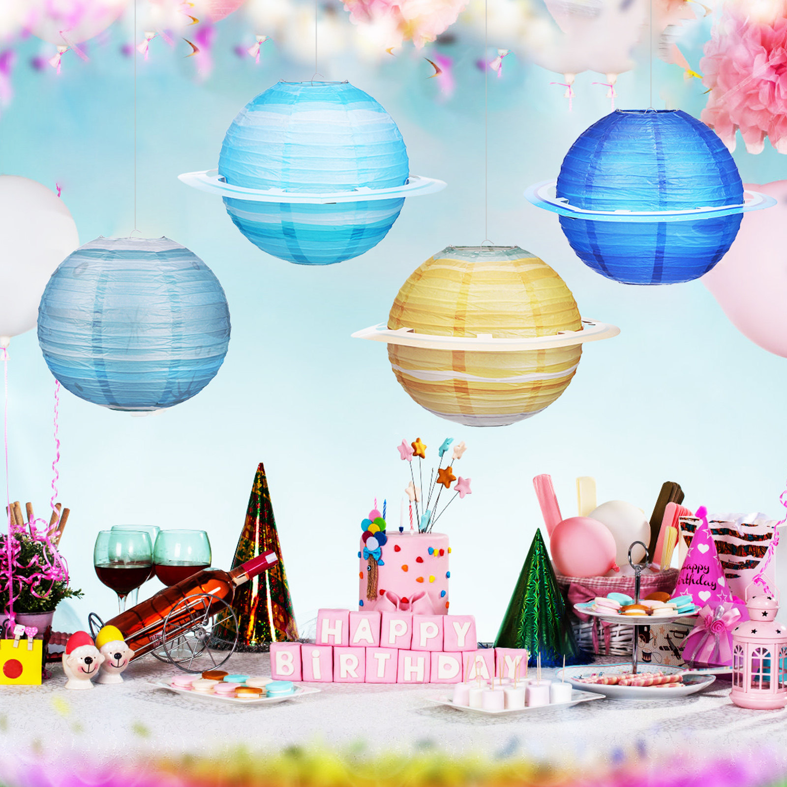 Lantern Paper Solar - 4Pcs Hanging Paper Lanterns Decorations Indoor