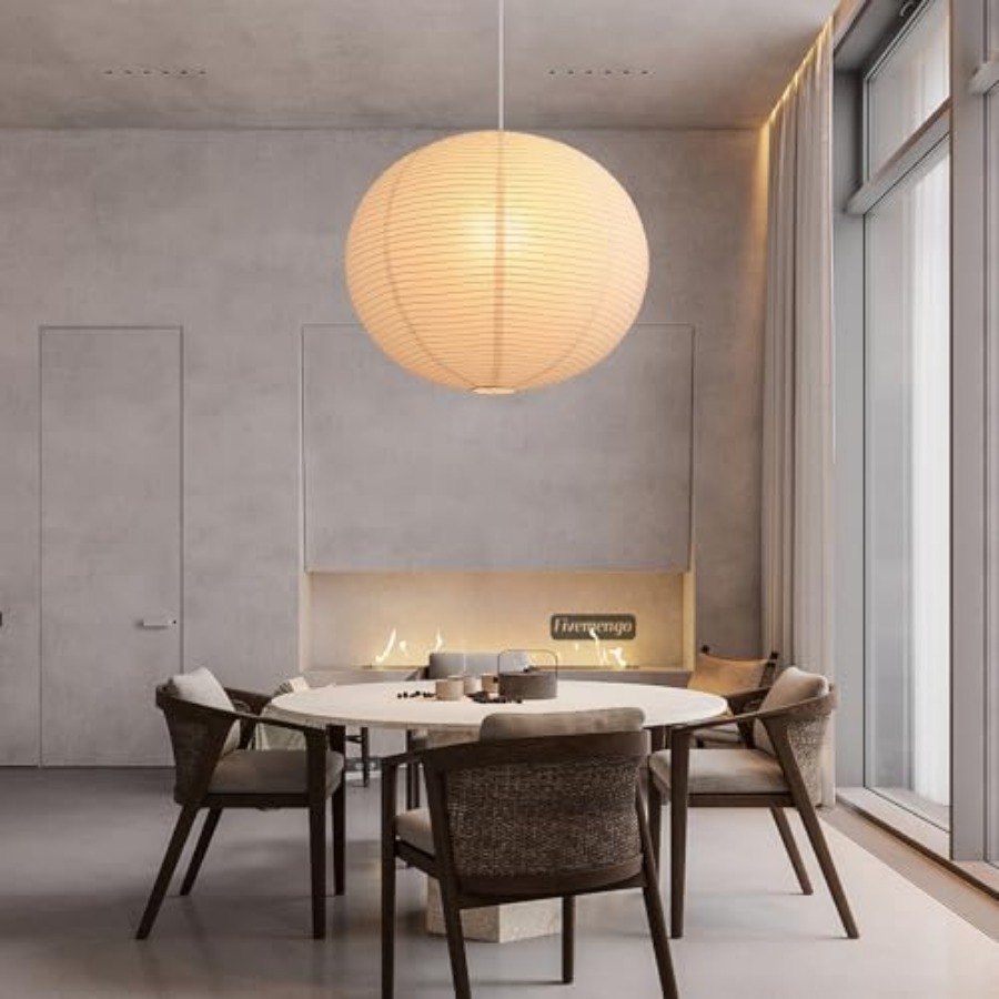 Large Rice Paper Pendant Light - Lantern Paper Solar review and price