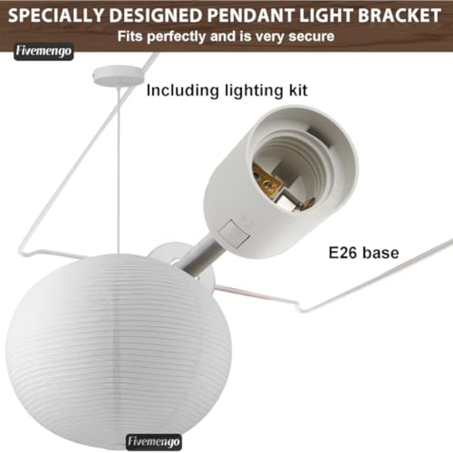 Large Rice Paper Pendant Light - Lantern Paper Solar review and price
