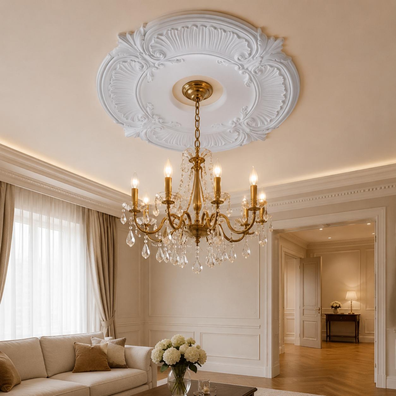 Round PU Ceiling Medallion Scr - Lightings Decoration review and price