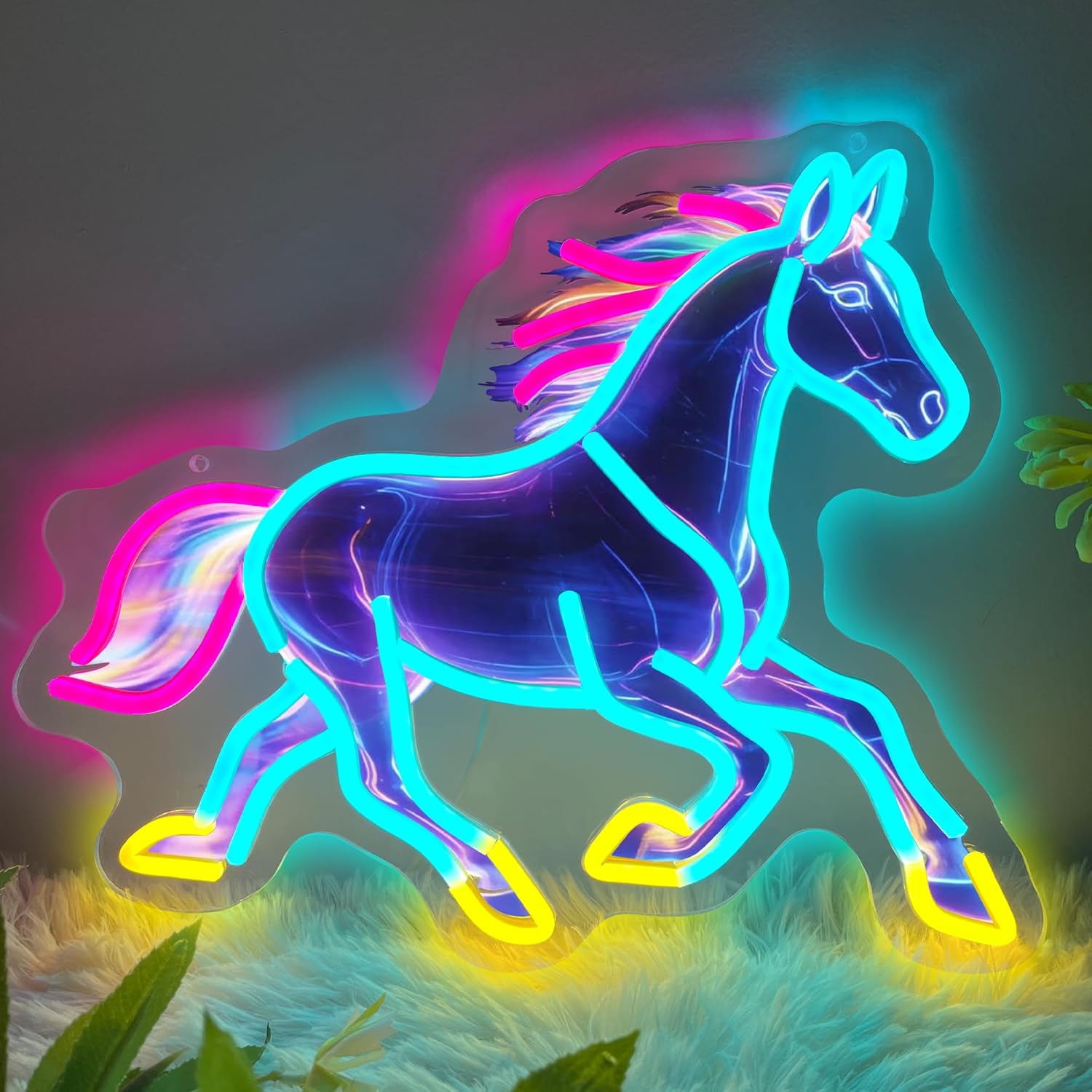 Horse Night Light Neon Sign De - Room Decor Lighting Lamp review and price