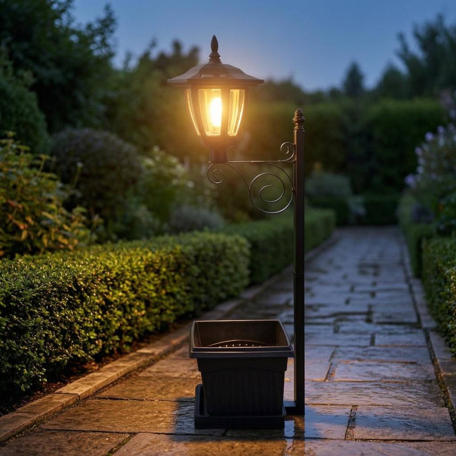 Solar Flower Pot Light Wrought - Lighting Decoration Outdoor review and price