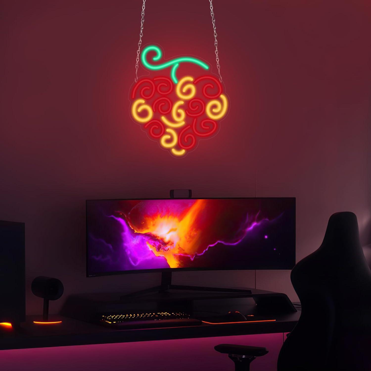 Cyber Fruit Neon Sign USB Dimm - Lighting Decor In Room review and price