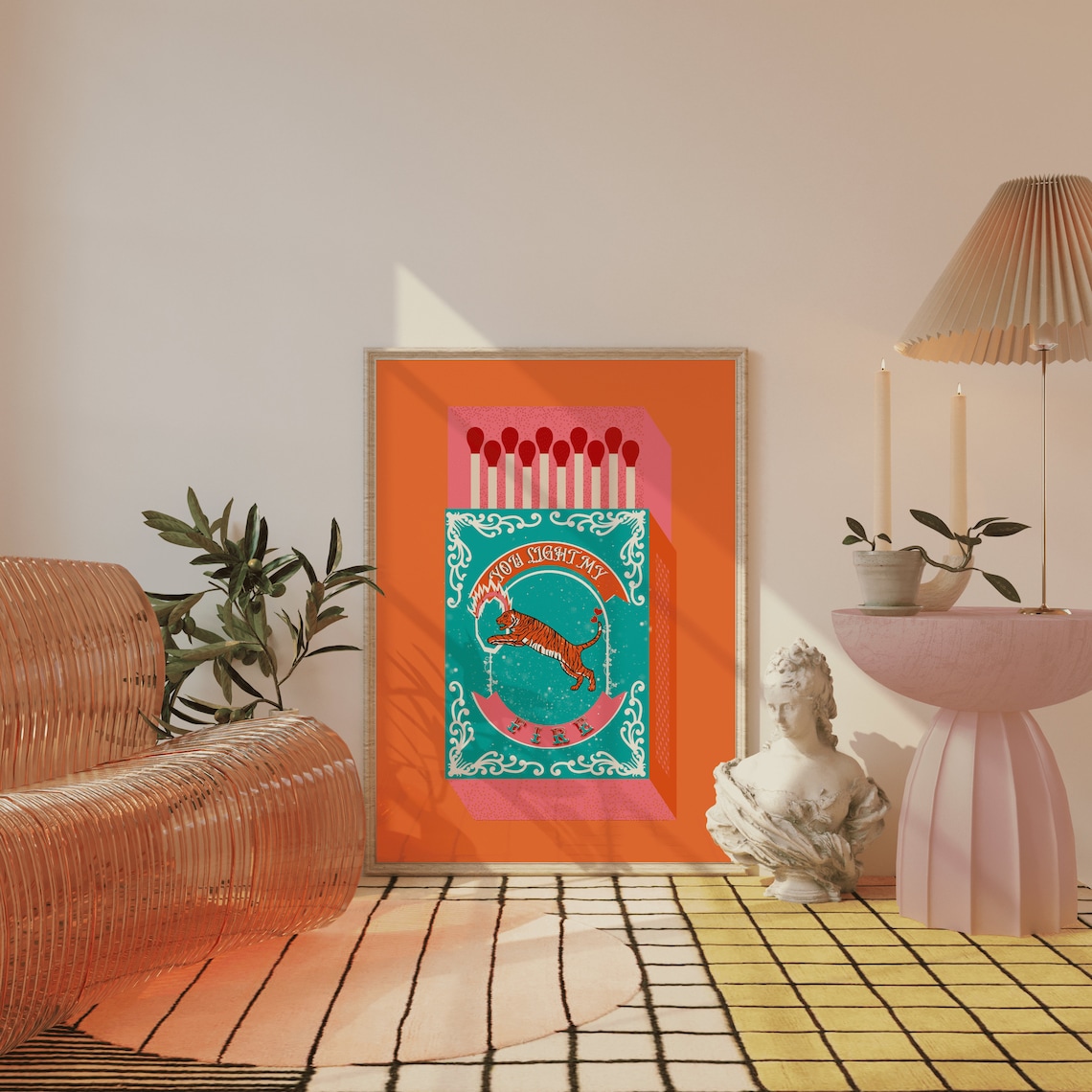 You Light My Fire Orange Match - Lighting Decor Living Room review and price