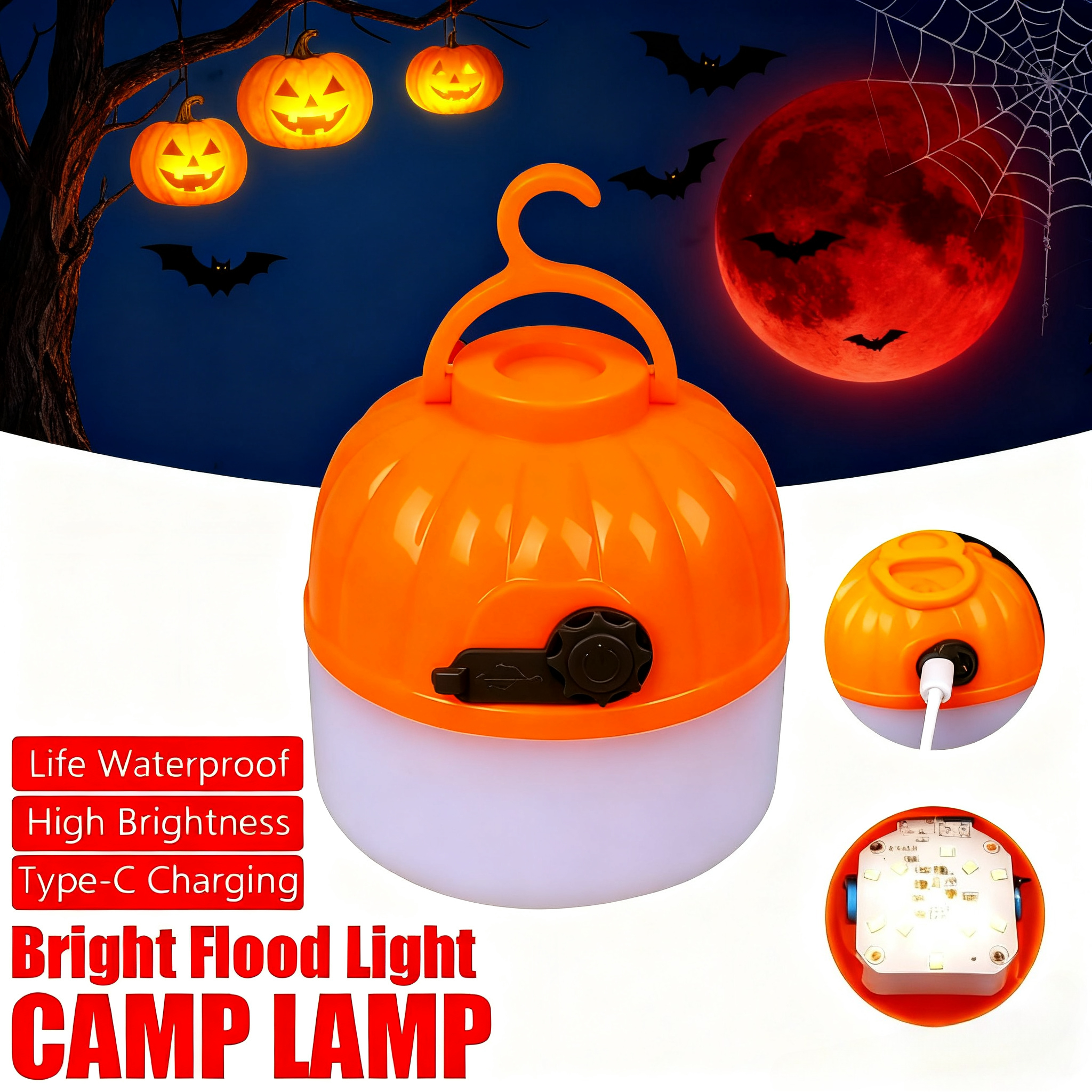 Mini Portable Halloween Pumpki - Lighting Decoration Outdoor review and price