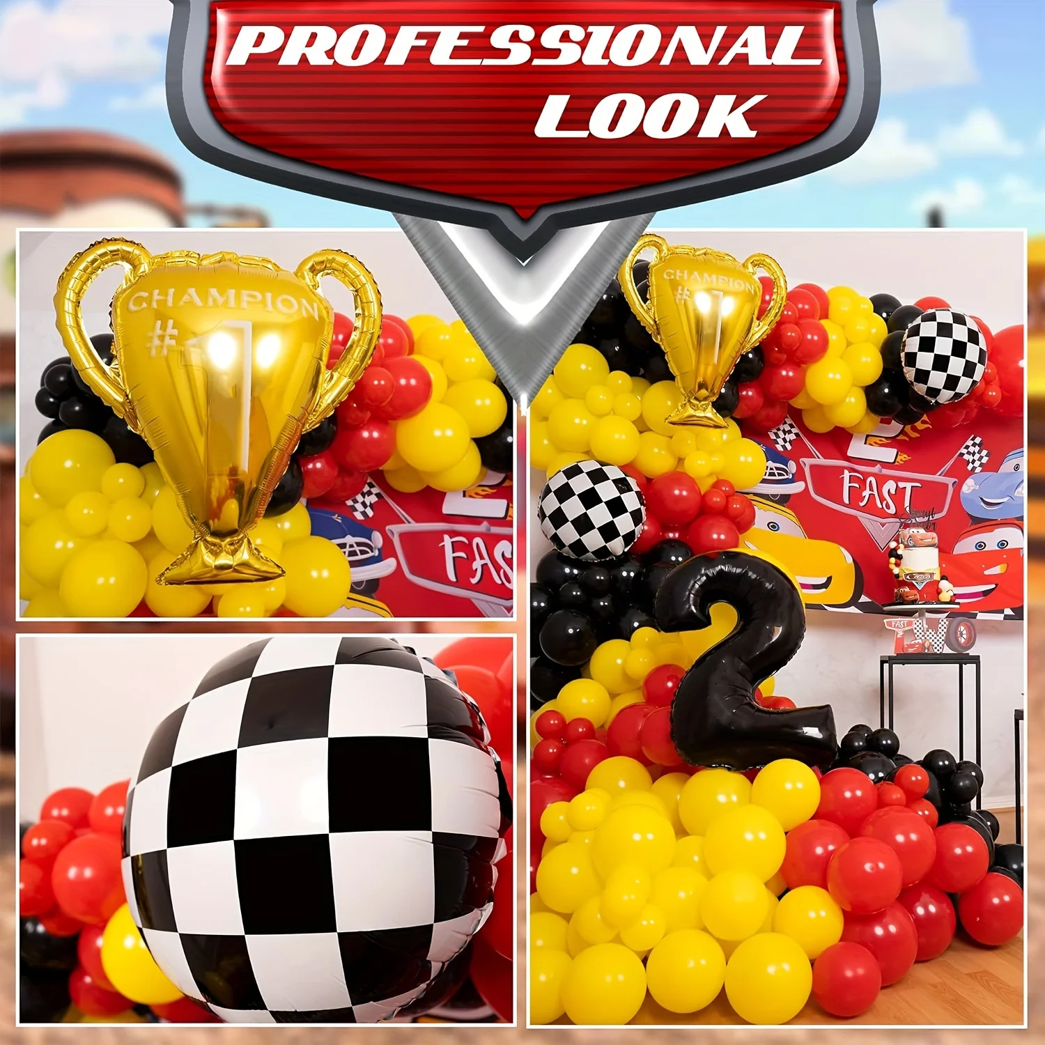 117pcs All-in-one Car Balloon  - Lighting Mcqueen Birthday Decor review and price