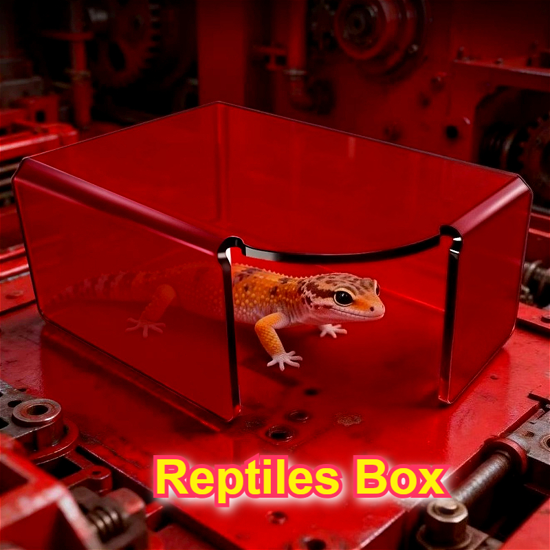 Red Acrylic Reptile Box Habita - Gecko Lighting & Decor review and price