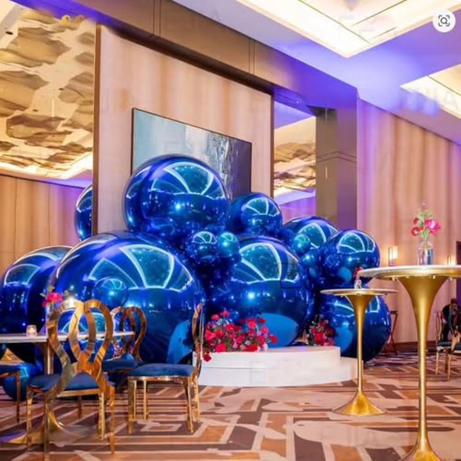 Blue disco mirror ball, PVC do - Disco Ball Mirror review and price