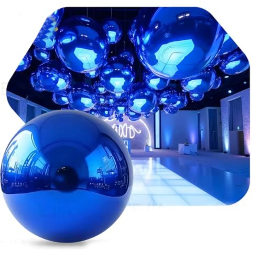 Blue disco mirror ball, PVC do - Disco Ball Mirror review and price