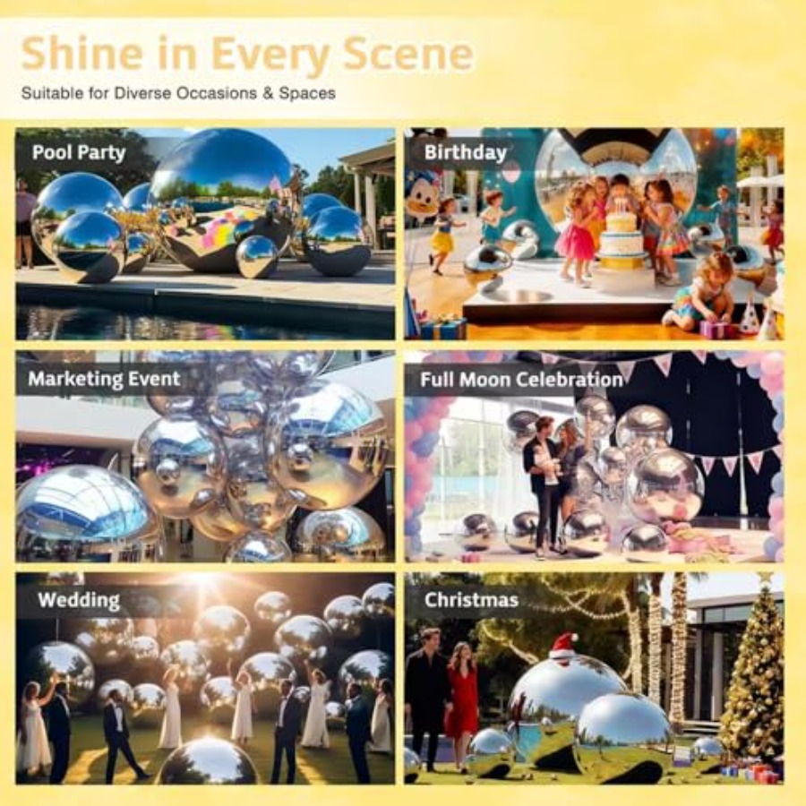 Blue disco mirror ball, PVC do - Disco Ball Mirror review and price