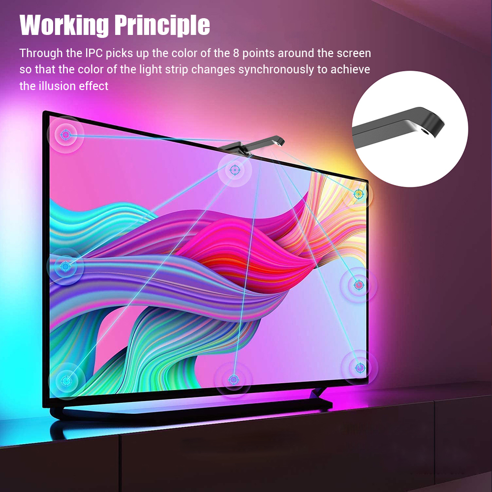 Wiscolor RGBIC LED TV Backligh - Foyer Lighting Wall Decor review and price