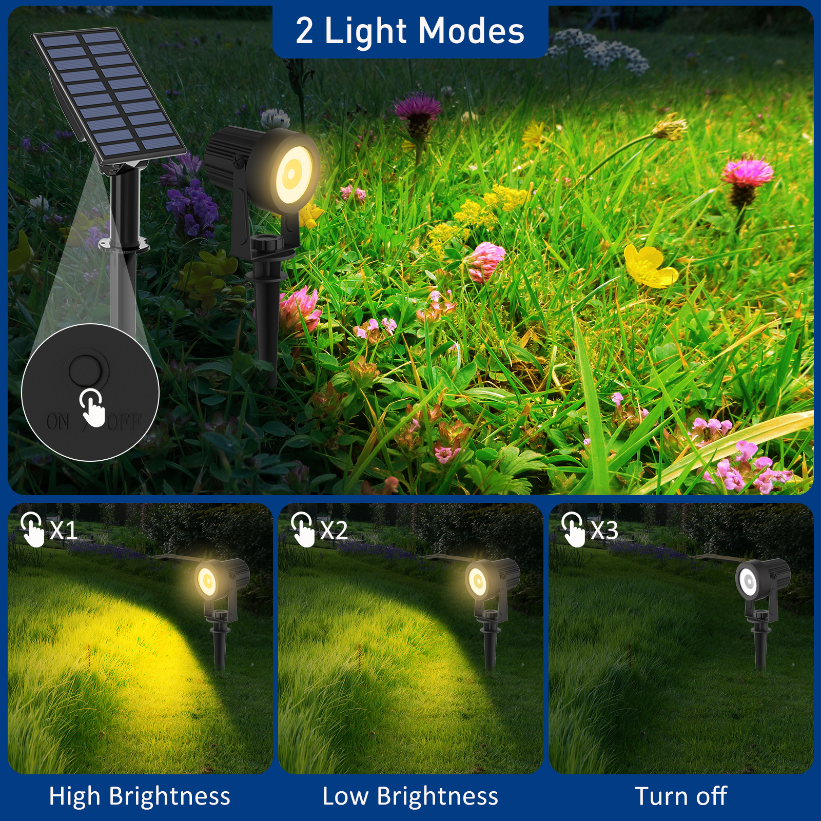 2PCS Super Bright Solar Spotli - Lighting Decor Sunrise review and price