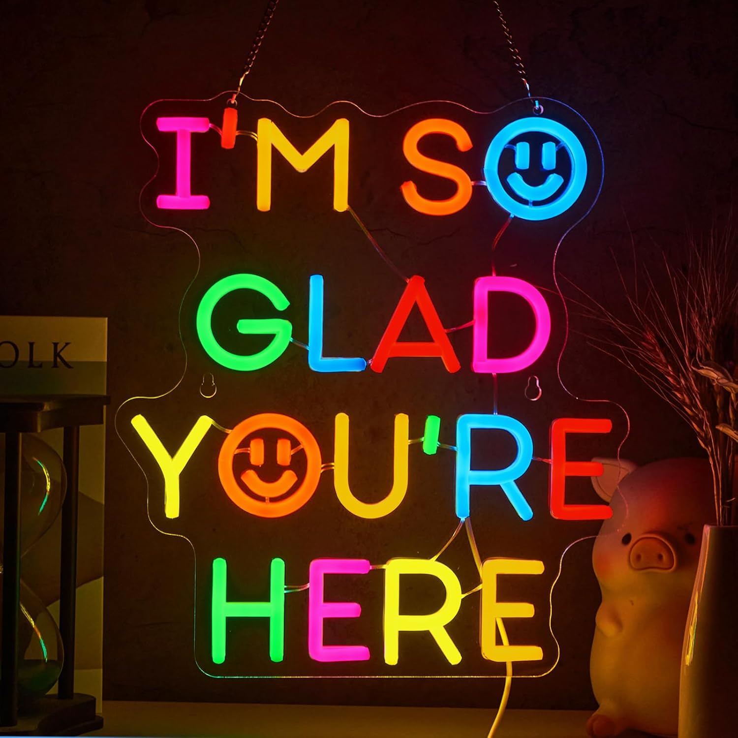  I'm So Glad You‘re Here Neon - Lighting Decor In Room review and price