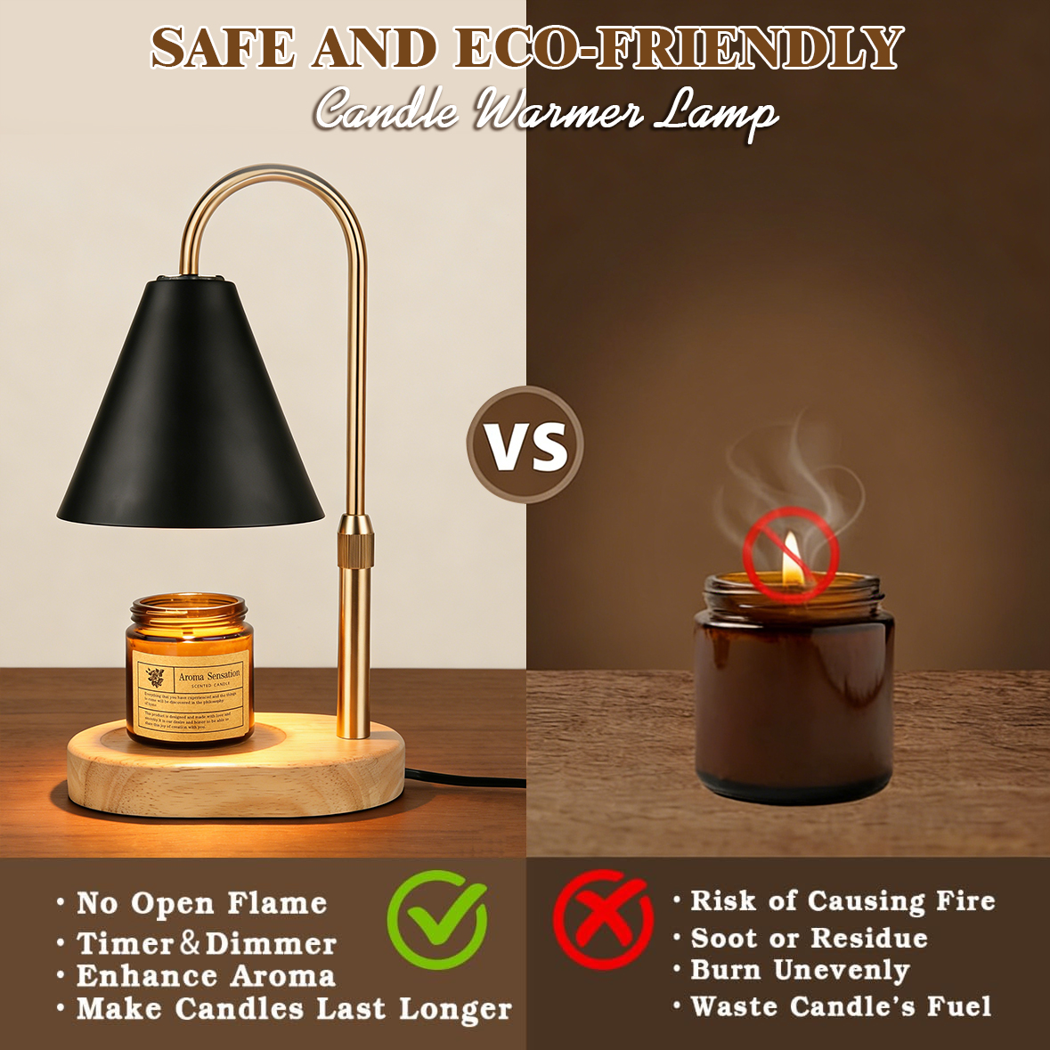 Black Candle Warmer Lamp with  - Lighting Decor Living Room review and price
