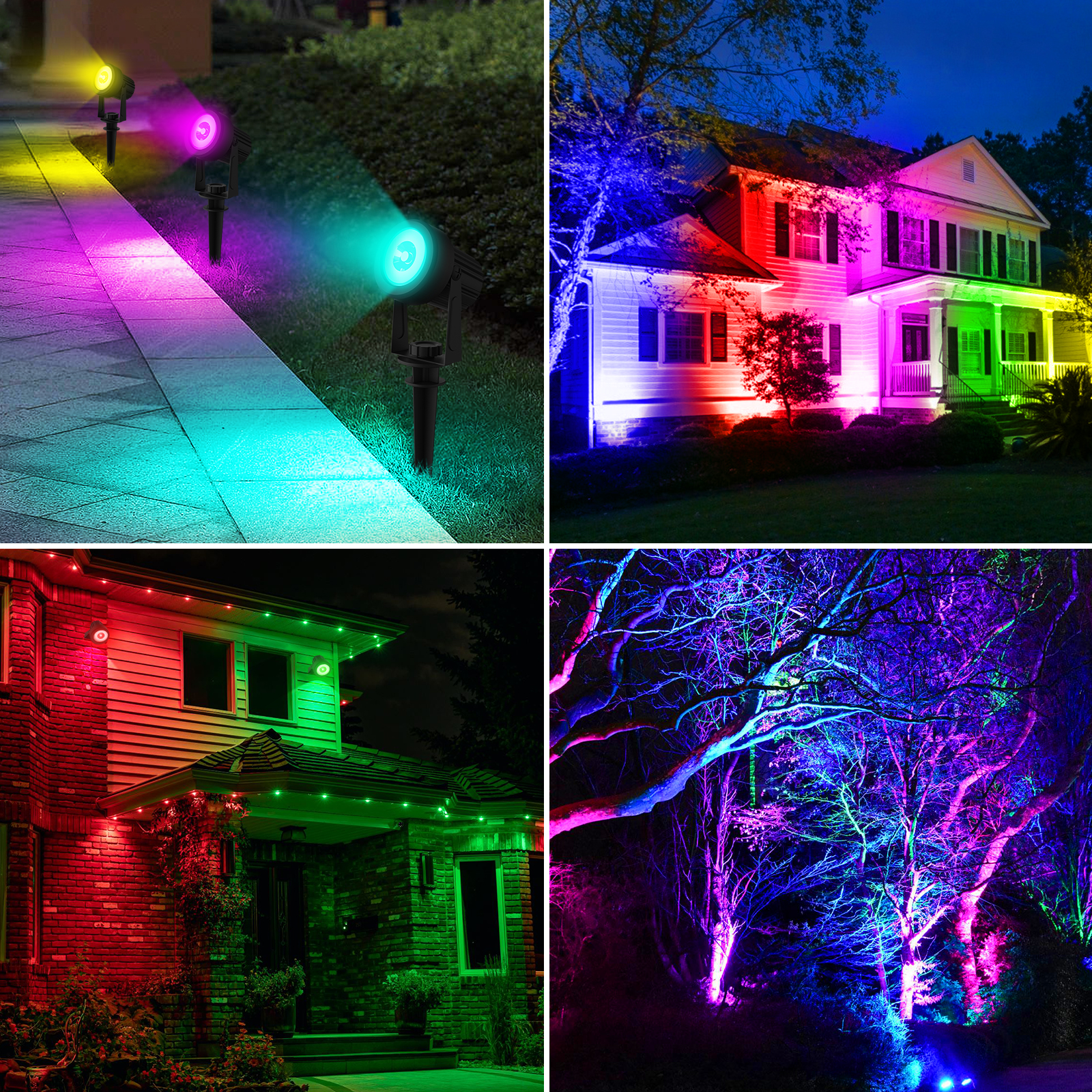 1/2/4/6 Lights RGB Solar Spotl - Lighting Decor Sunrise review and price