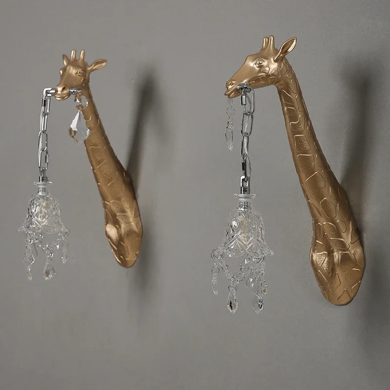 Modern Creative Resin Giraffe  - Foyer Lighting Wall Decor review and price