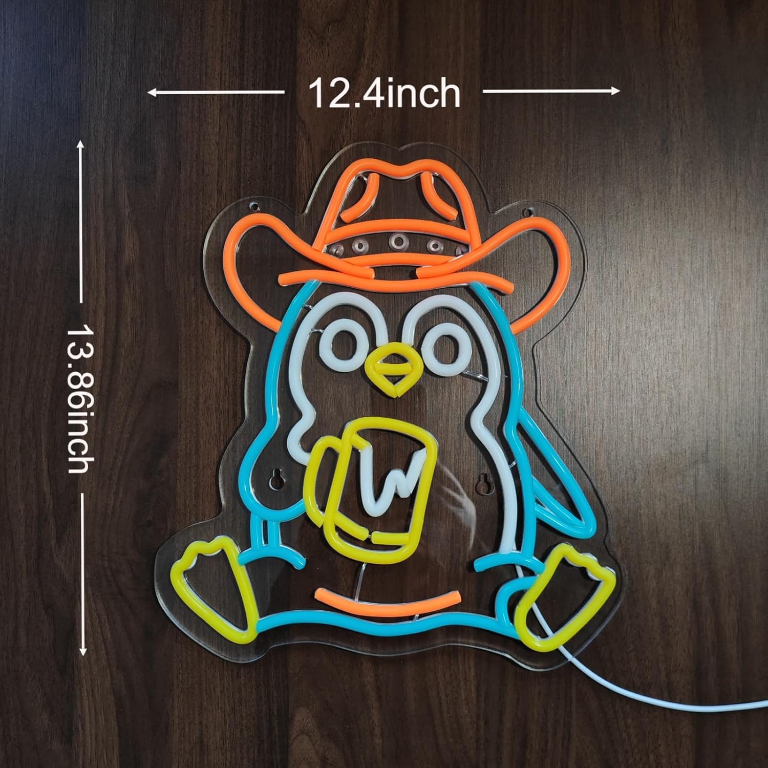 Penguin Neon Sign USB Powered  - Lighting Decor In Room review and price