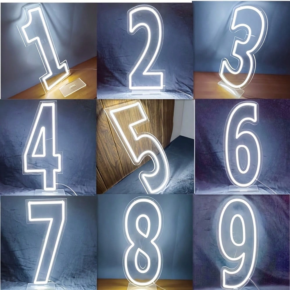 White 0-9 Single Digit LED Num - Lighting Decor Wedding review and price