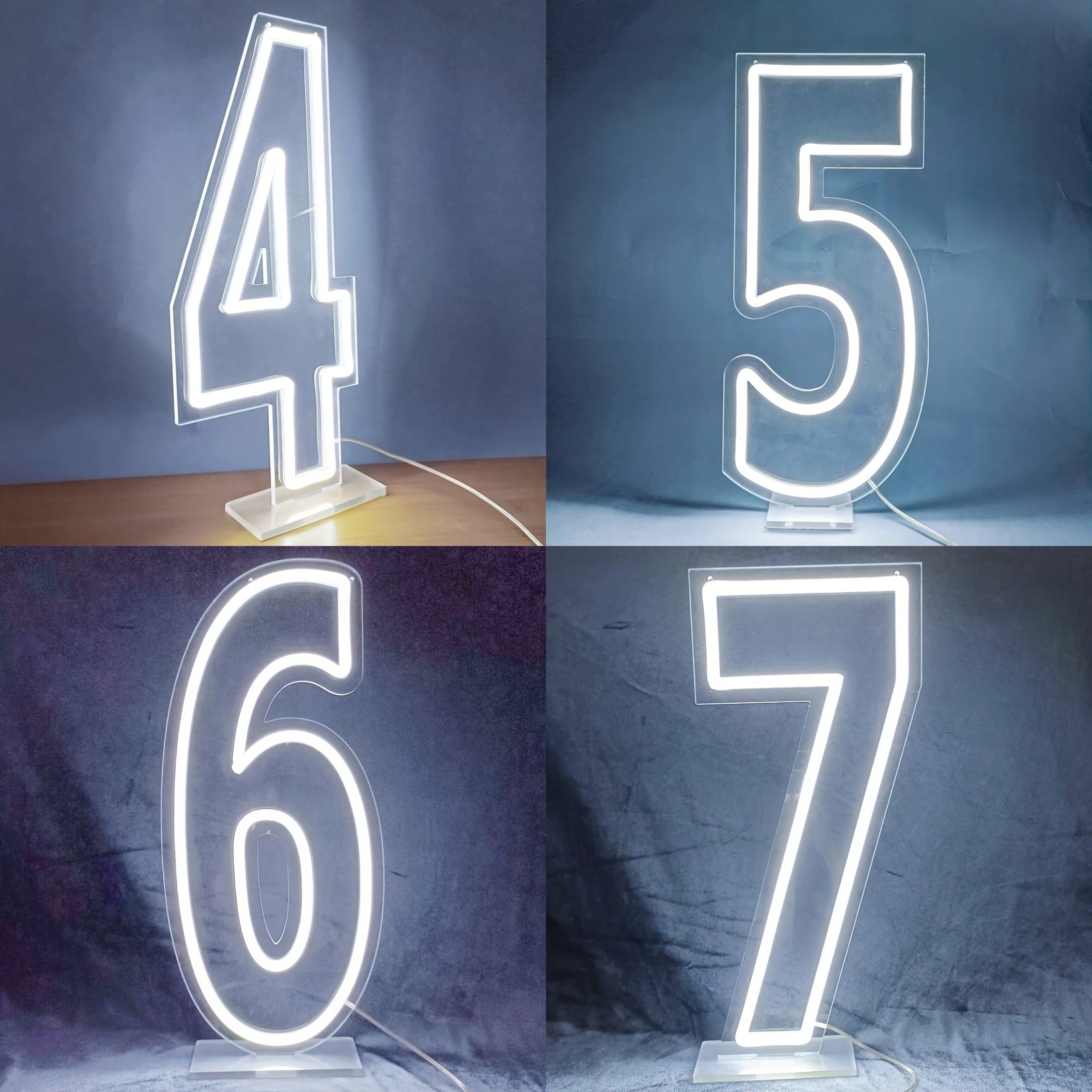 White 0-9 Single Digit LED Num - Lighting Decor Wedding review and price