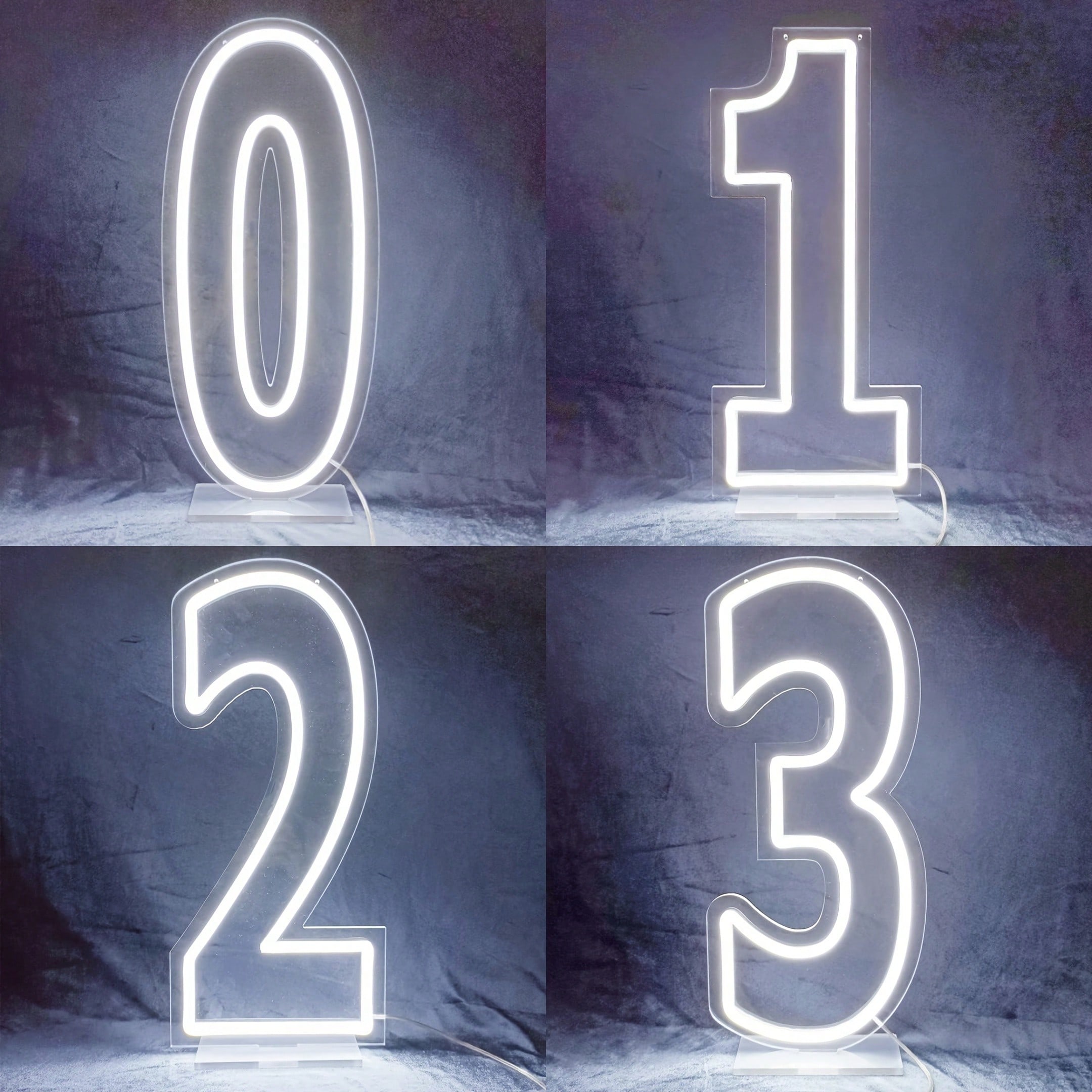 White 0-9 Single Digit LED Num - Lighting Decor Wedding review and price