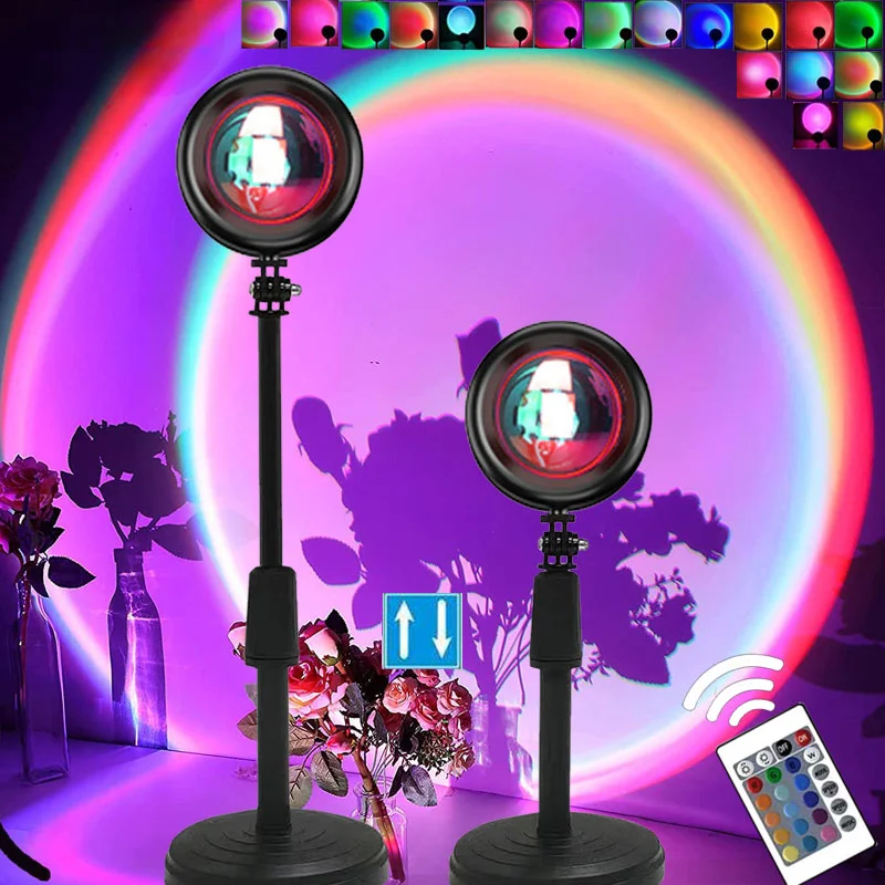 Ins Sunset Projector Lamp Rain - Foyer Lighting Wall Decor review and price