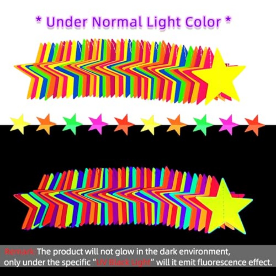 120feet UV Neon Star Hanging P - Lightings Decoration review and price