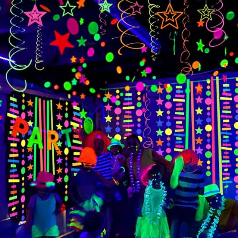 120feet UV Neon Star Hanging P - Lightings Decoration review and price