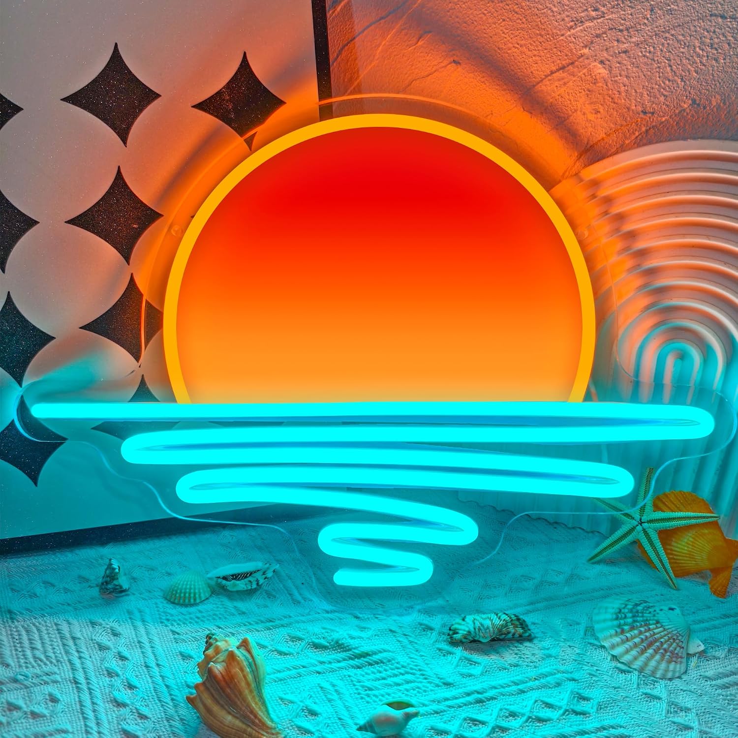Sunrise Sunset Neon Sign USB P - Lighting Decor Sunrise review and price