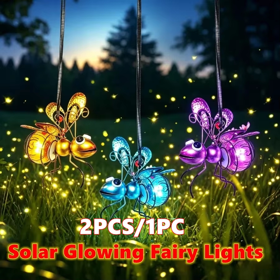 Solar Iron Insect Statue With  - Lighting Bug Decor review and price