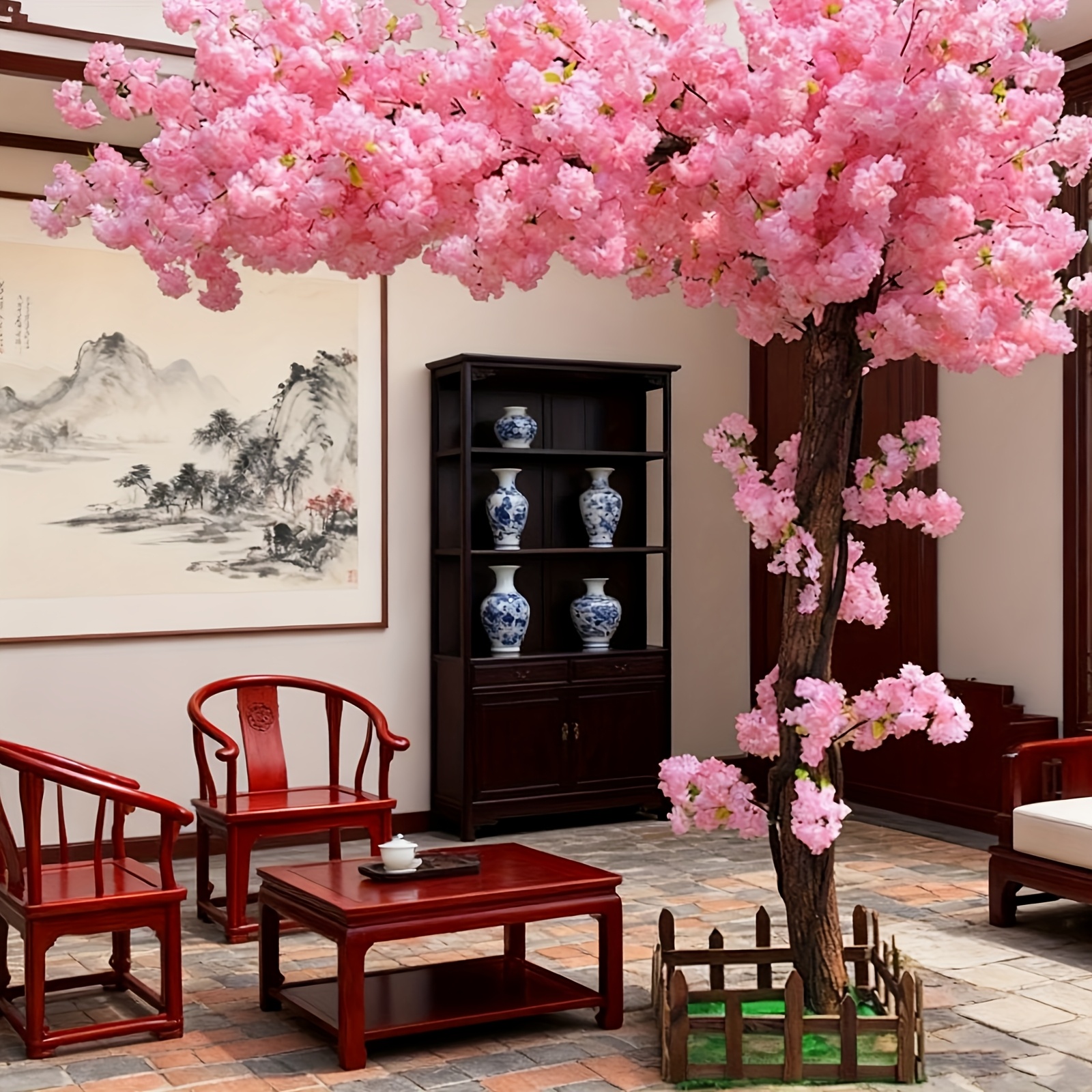 Artificial Cherry Blossom Tree - Lighting Decor Living Room review and price