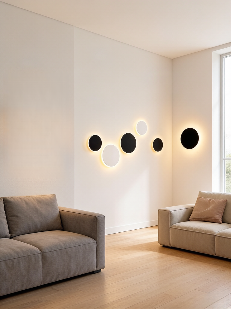 Nordic Minimalist Round LED Wa - Foyer Lighting Wall Decor review and price