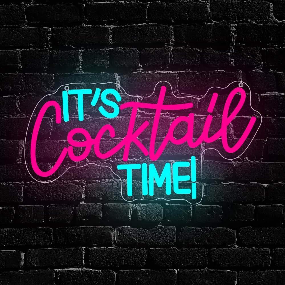 Cocktails Neon Sign USB Powere - Lighting Decor In Room review and price