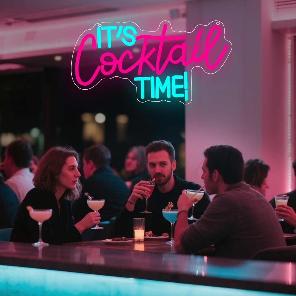 Cocktails Neon Sign USB Powere - Lighting Decor In Room review and price