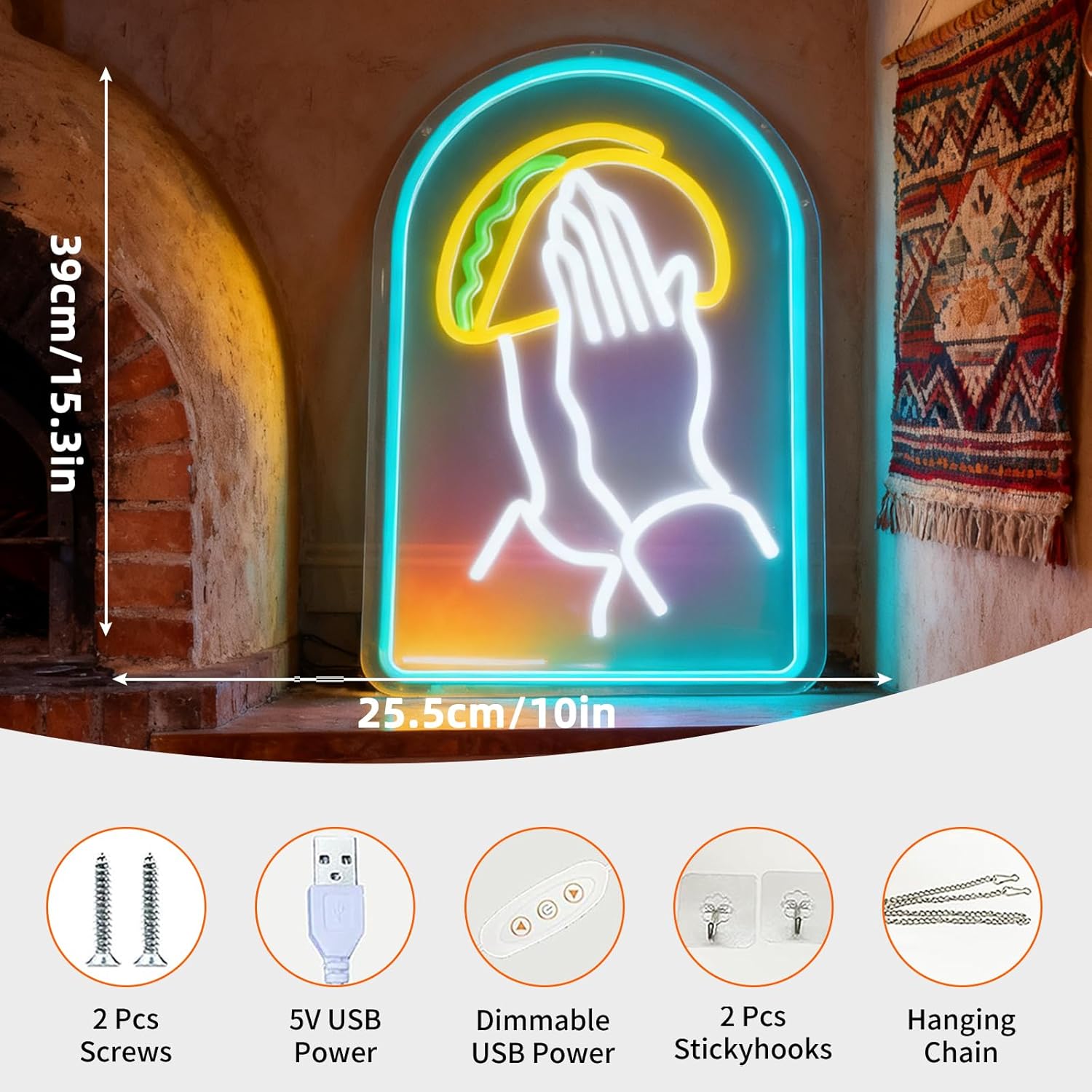 Taco LED Neon Sign LED Wall Li - Outdoor Lighting Decor Ideas review and price