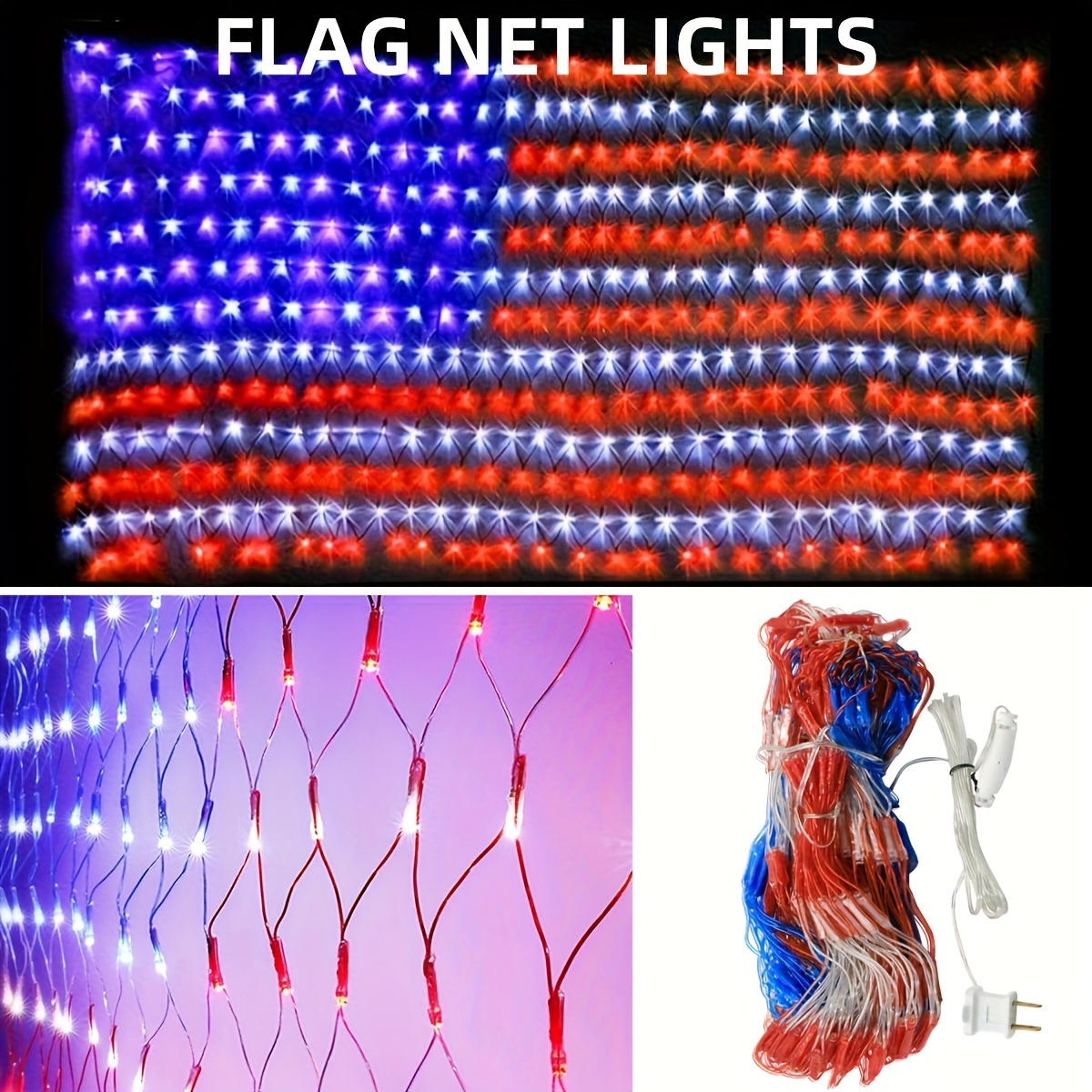 American Flag Net Light, 420 L - Lighting Christmas Decor review and price