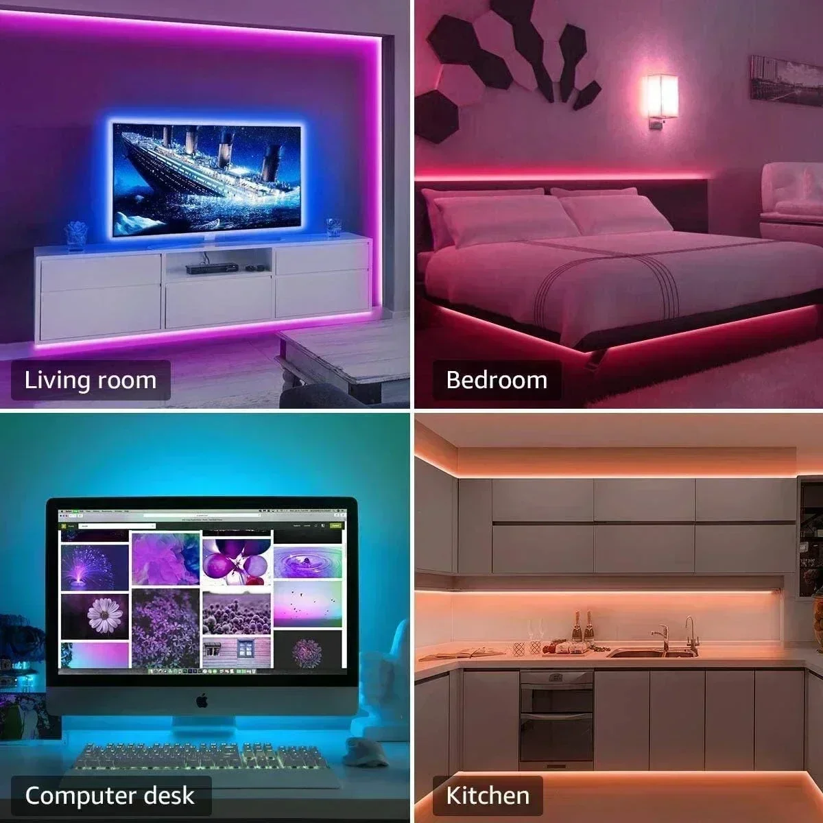 Smart RGB LED Gaming Light Str - Lighting Christmas Decor review and price