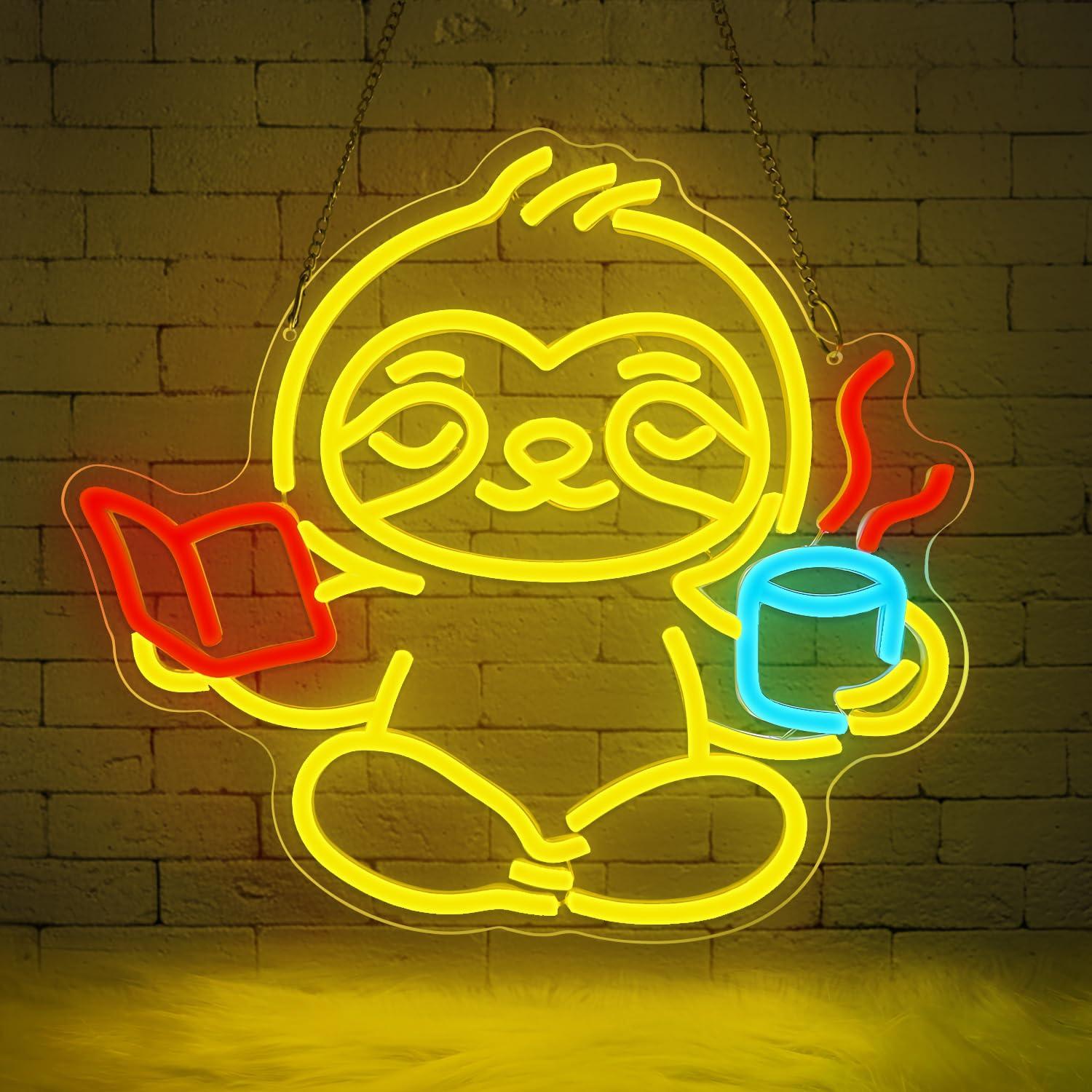 Sloth Neon Sign USB Dimmable L - Lighting Decor In Room review and price