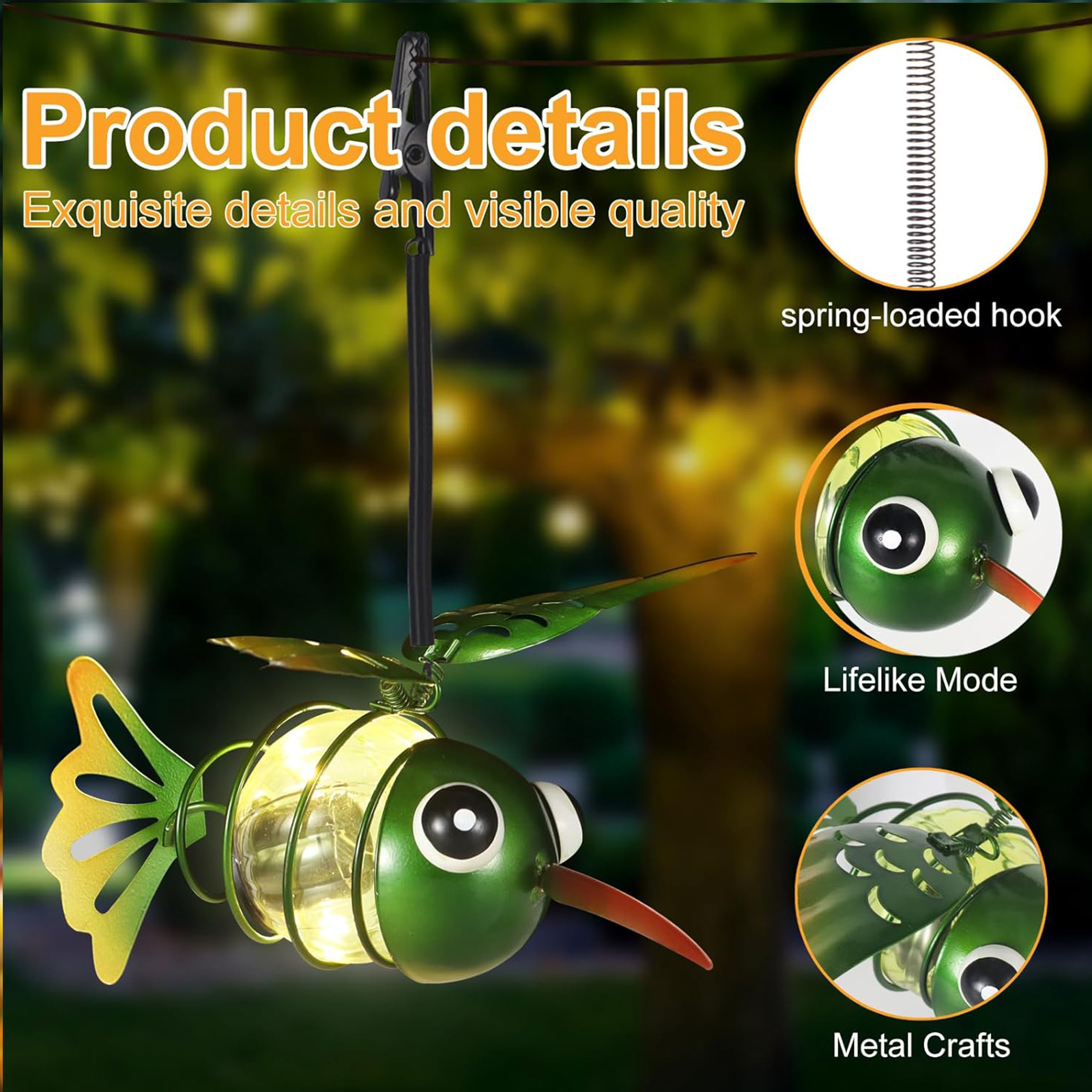 Solar Hanging Bug Light LED Si - Lighting Bug Decor review and price