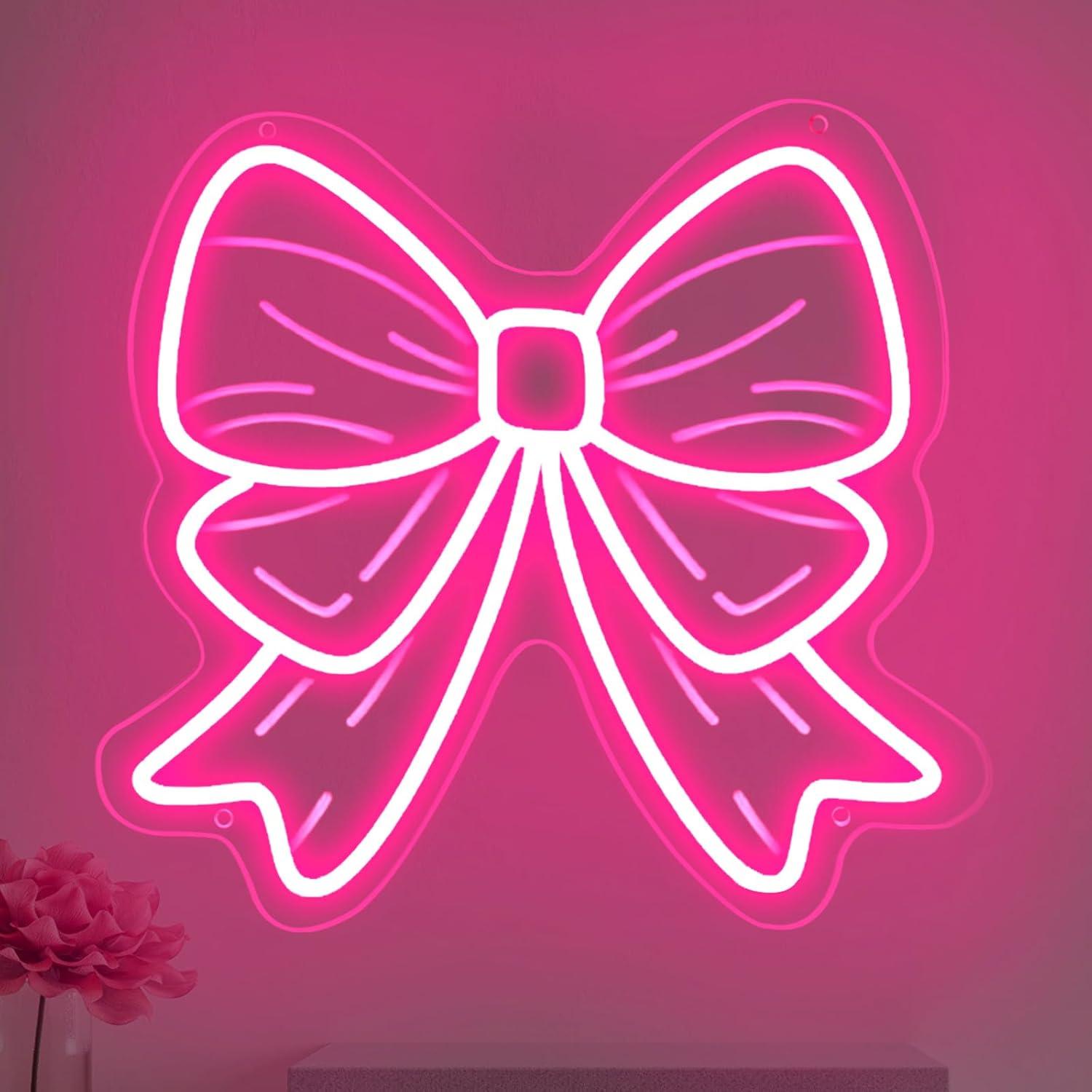 Bow Neon Signs USB Dimmable LE - Lighting Decor In Room review and price