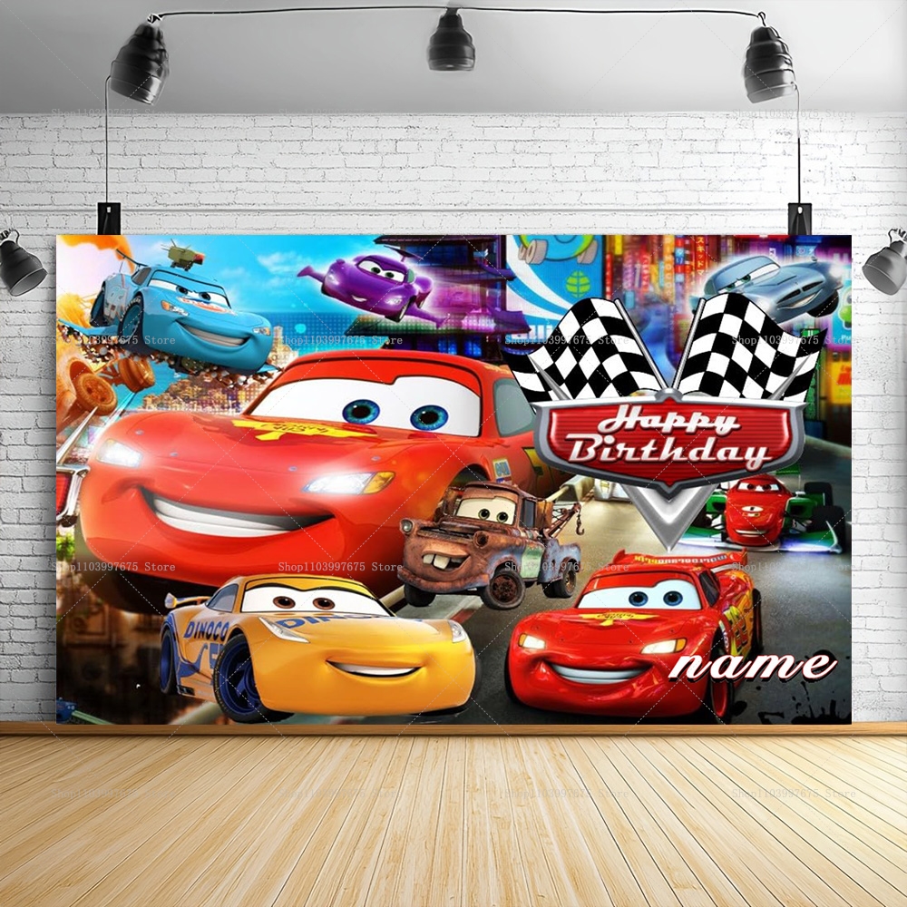 Lightning McQueen Backdrops Ch - Lighting Mcqueen Birthday Decor review and price