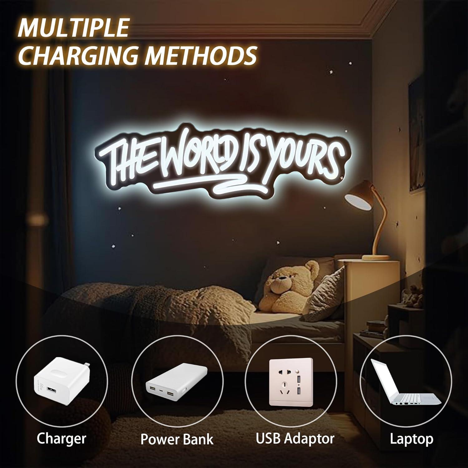 The World is Yours Neon Sign U - Lighting Decor Wedding review and price