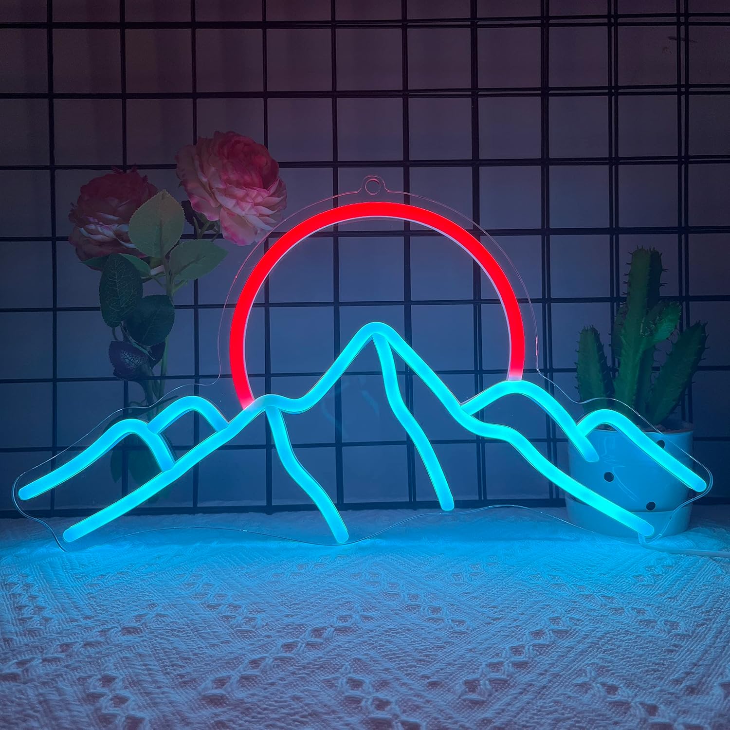 Ice Mountain Neon Sign Sunrise - Lighting Decor Sunrise review and price