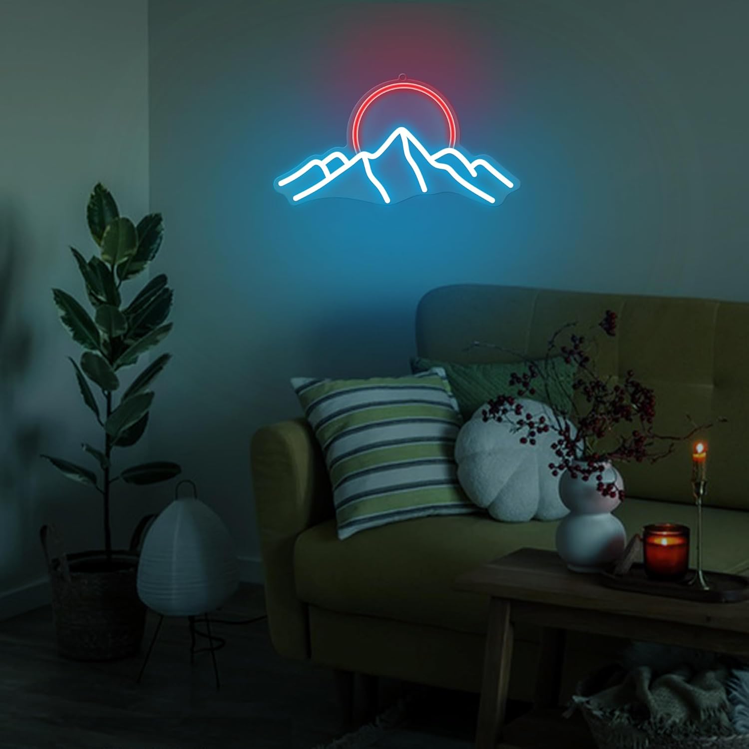 Ice Mountain Neon Sign Sunrise - Lighting Decor Sunrise review and price