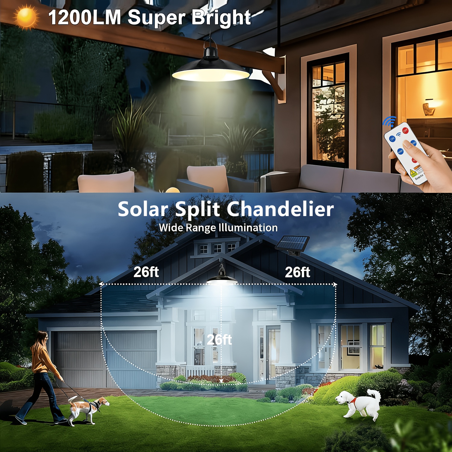 1pc Solar Pendant Light Outdoo - Room Decor Lighting Lamp review and price