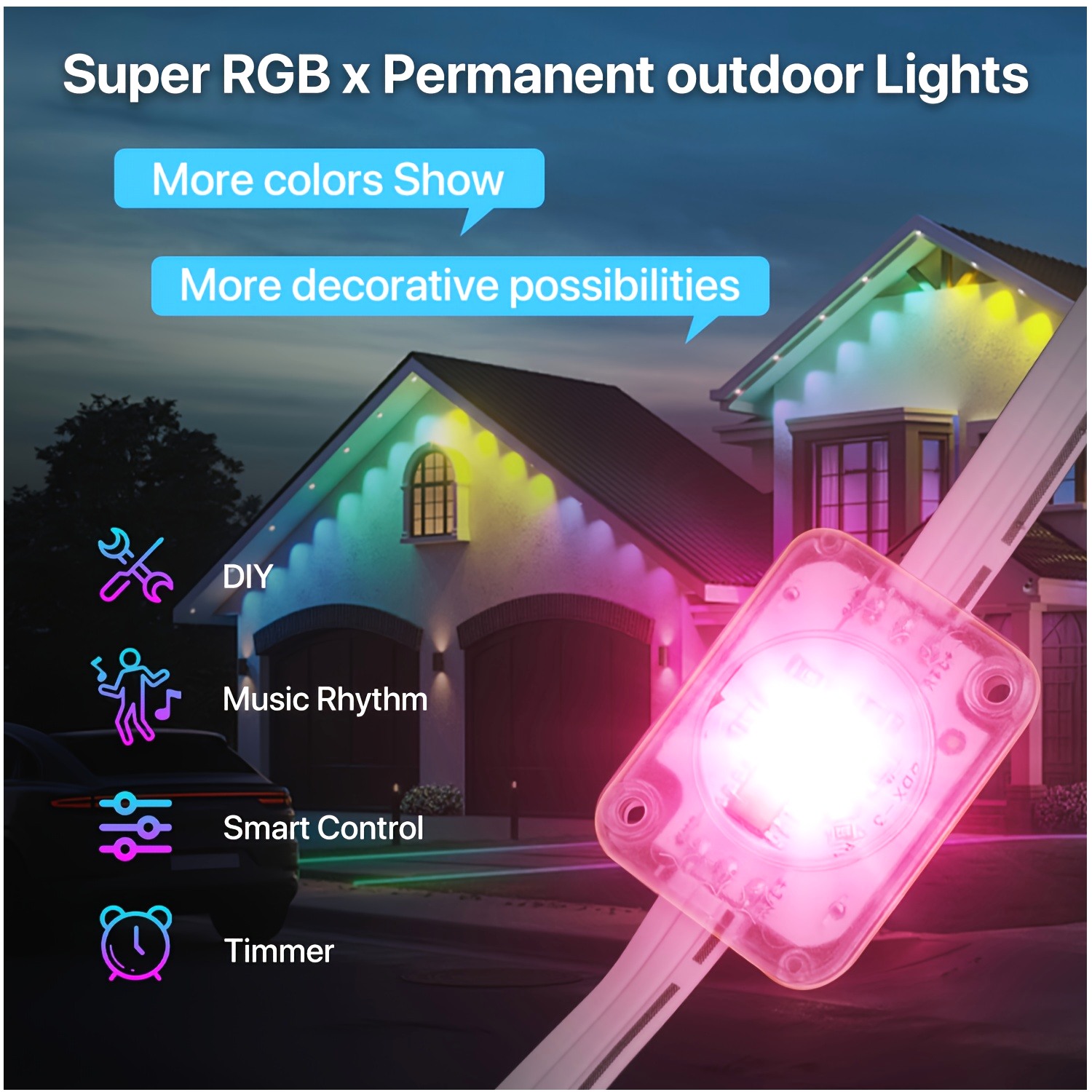 RGB+IC Smart Outdoor Eaves Lig - Lighting Decoration Outdoor review and price