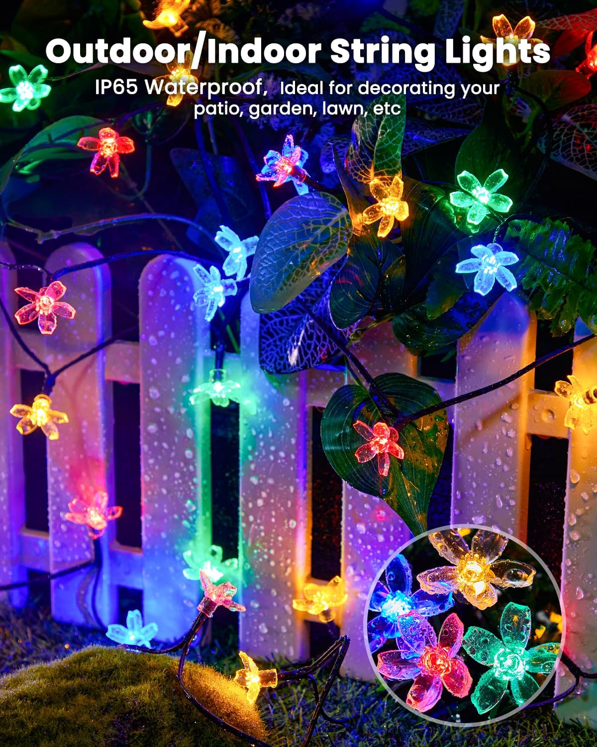 60 LED Flower Solar String Lig - Lighting Christmas Decor review and price