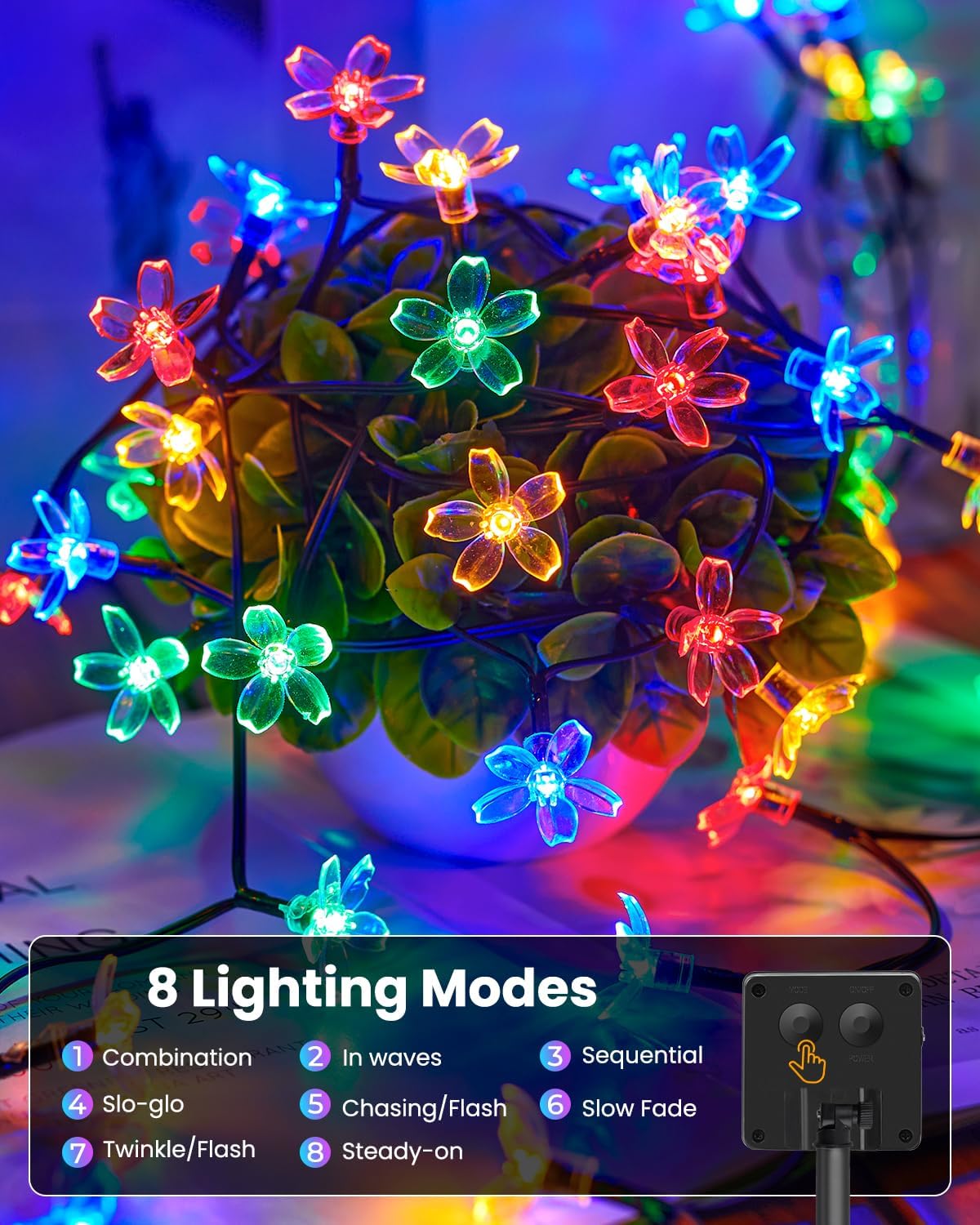 60 LED Flower Solar String Lig - Lighting Christmas Decor review and price
