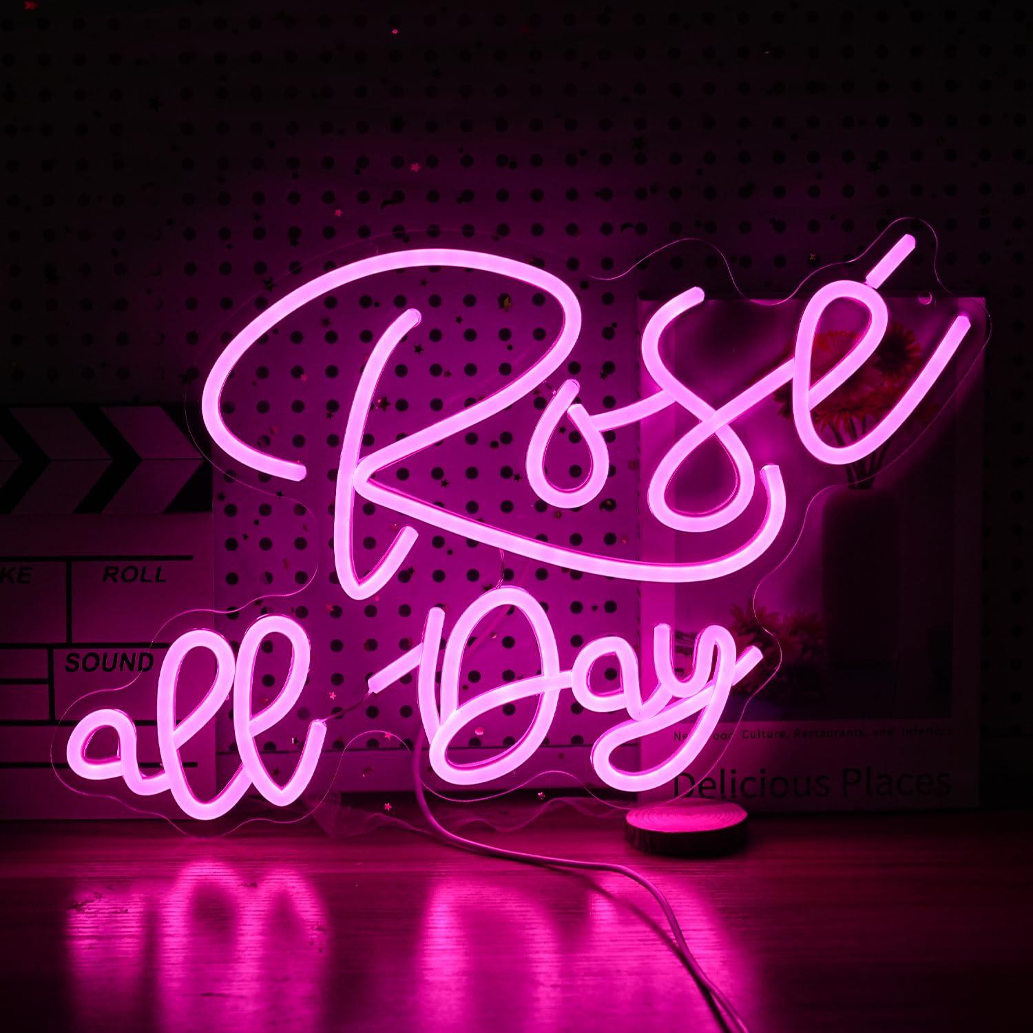Rose All Day Neon Sign Dimmabl - Lighting Decor Wedding review and price